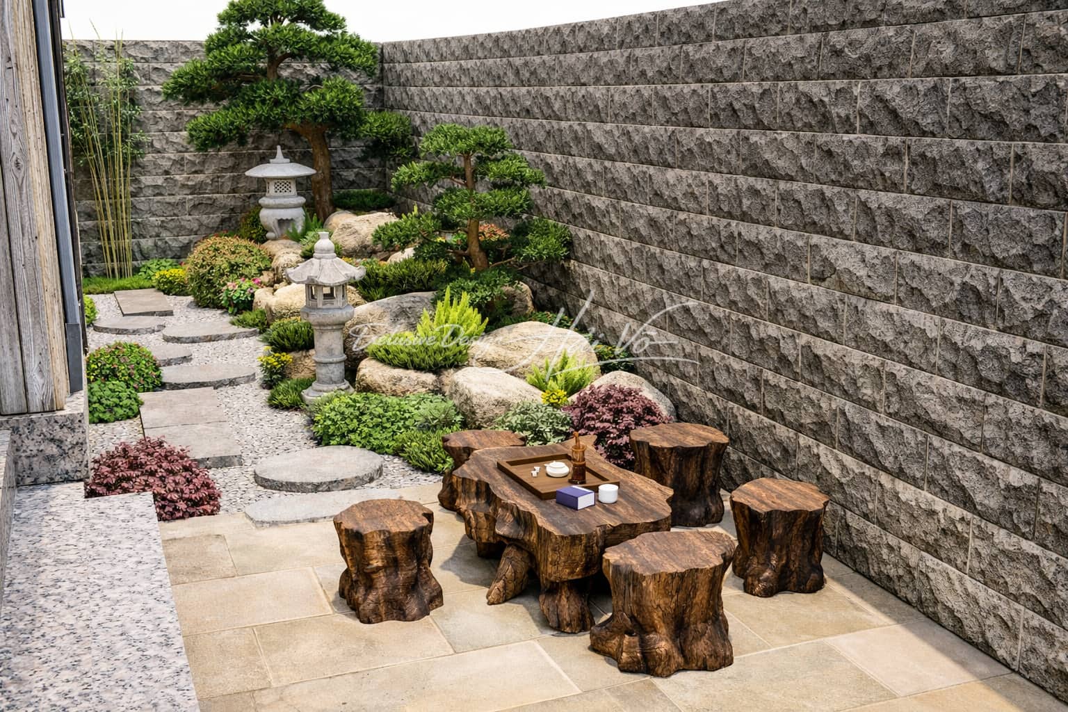 Sân vườn nhà Lan
