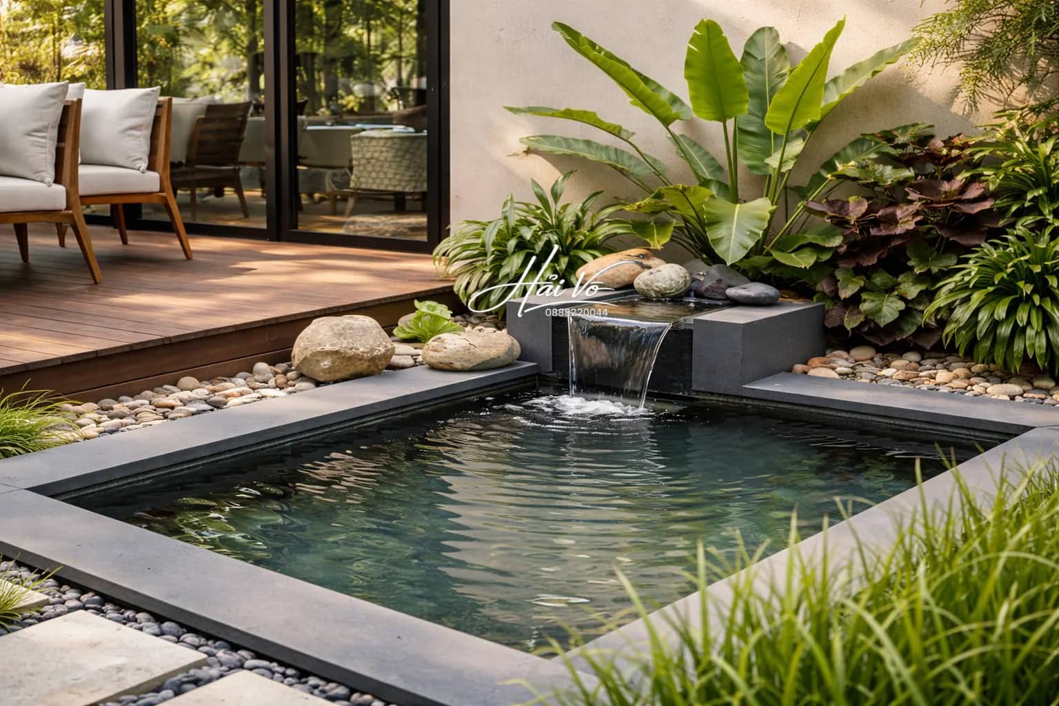 Hồ koi sân vườn hiện đại 10