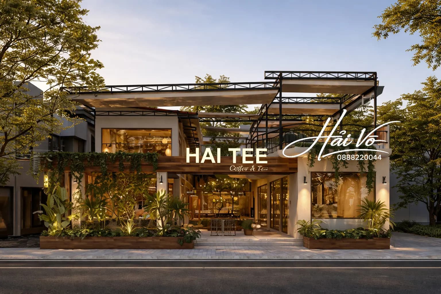 Hồ koi sân vườn cà phê 5