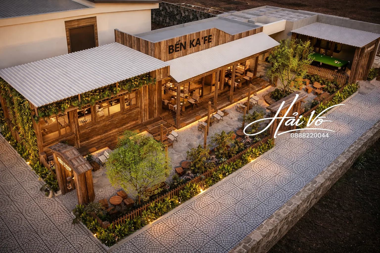 Hồ koi sân vườn cà phê 28