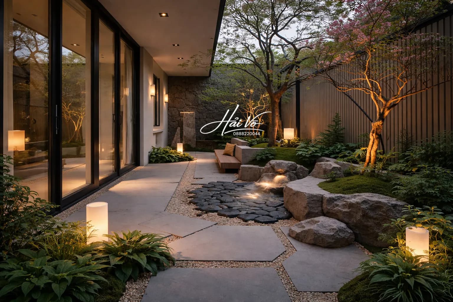 Hồ koi sân vườn hiện đại 5