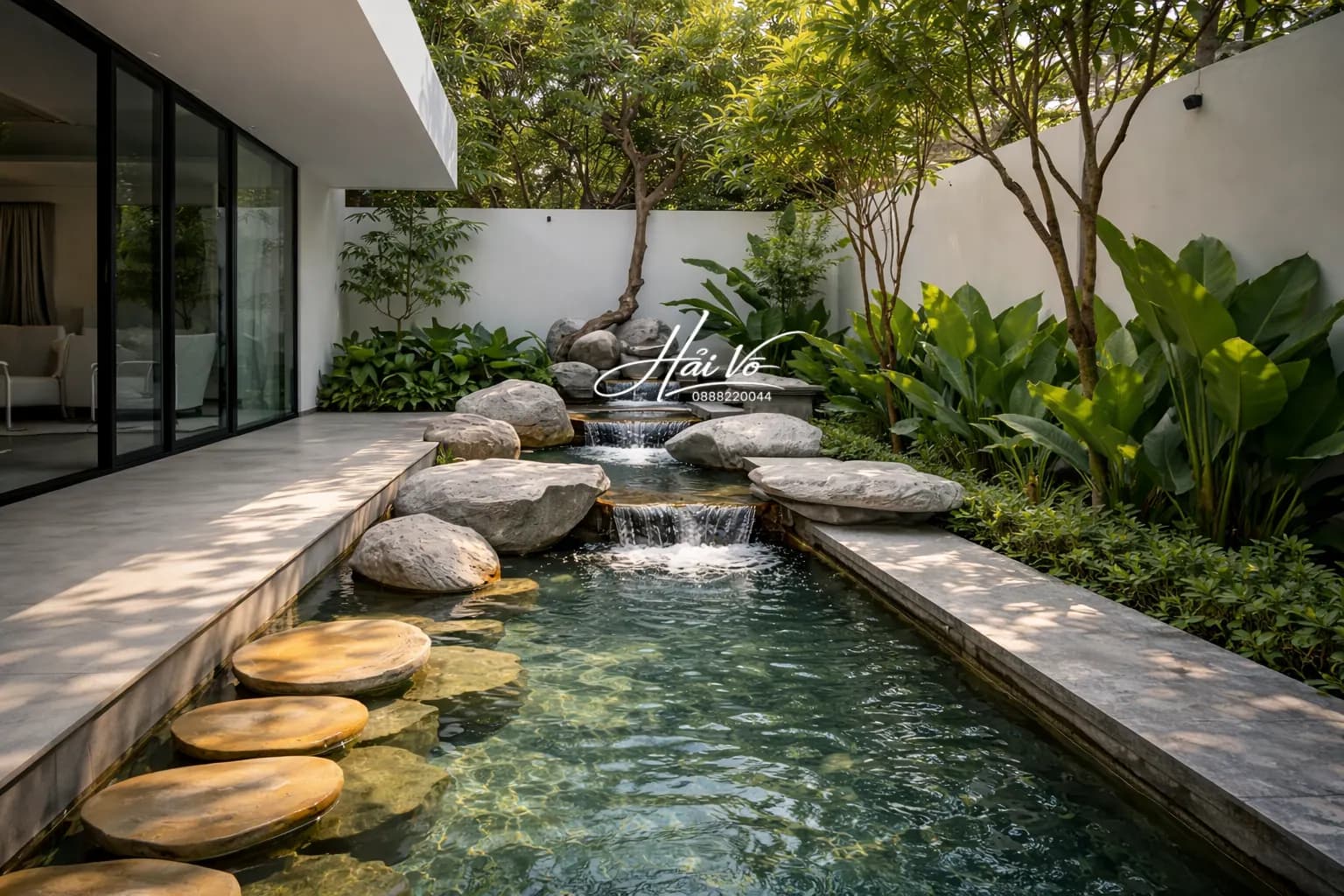 Hồ koi sân vườn hiện đại 26