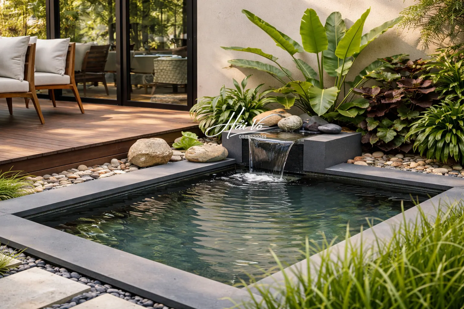 Hồ koi sân vườn hiện đại 10