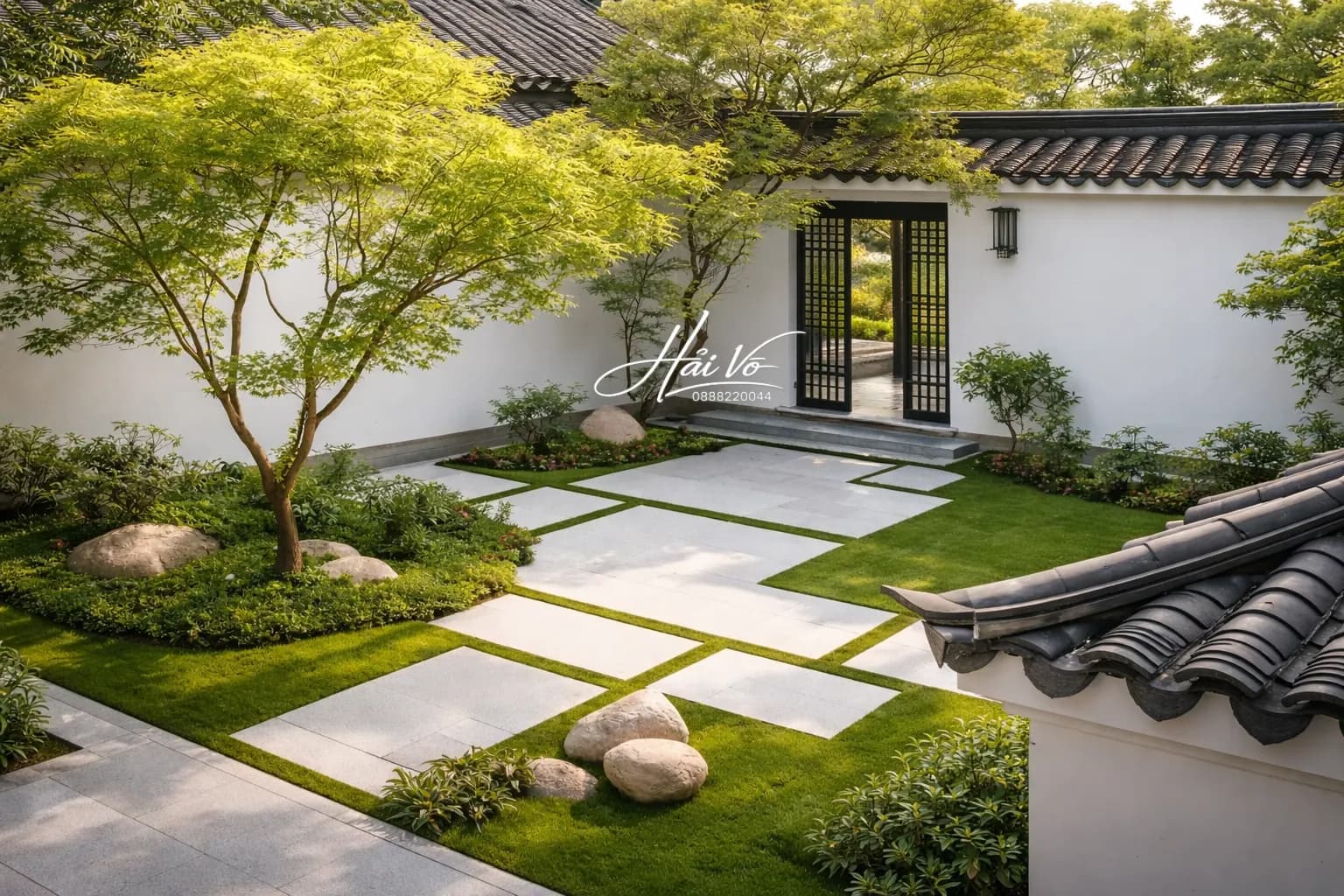 Hồ koi sân vườn hiện đại 11