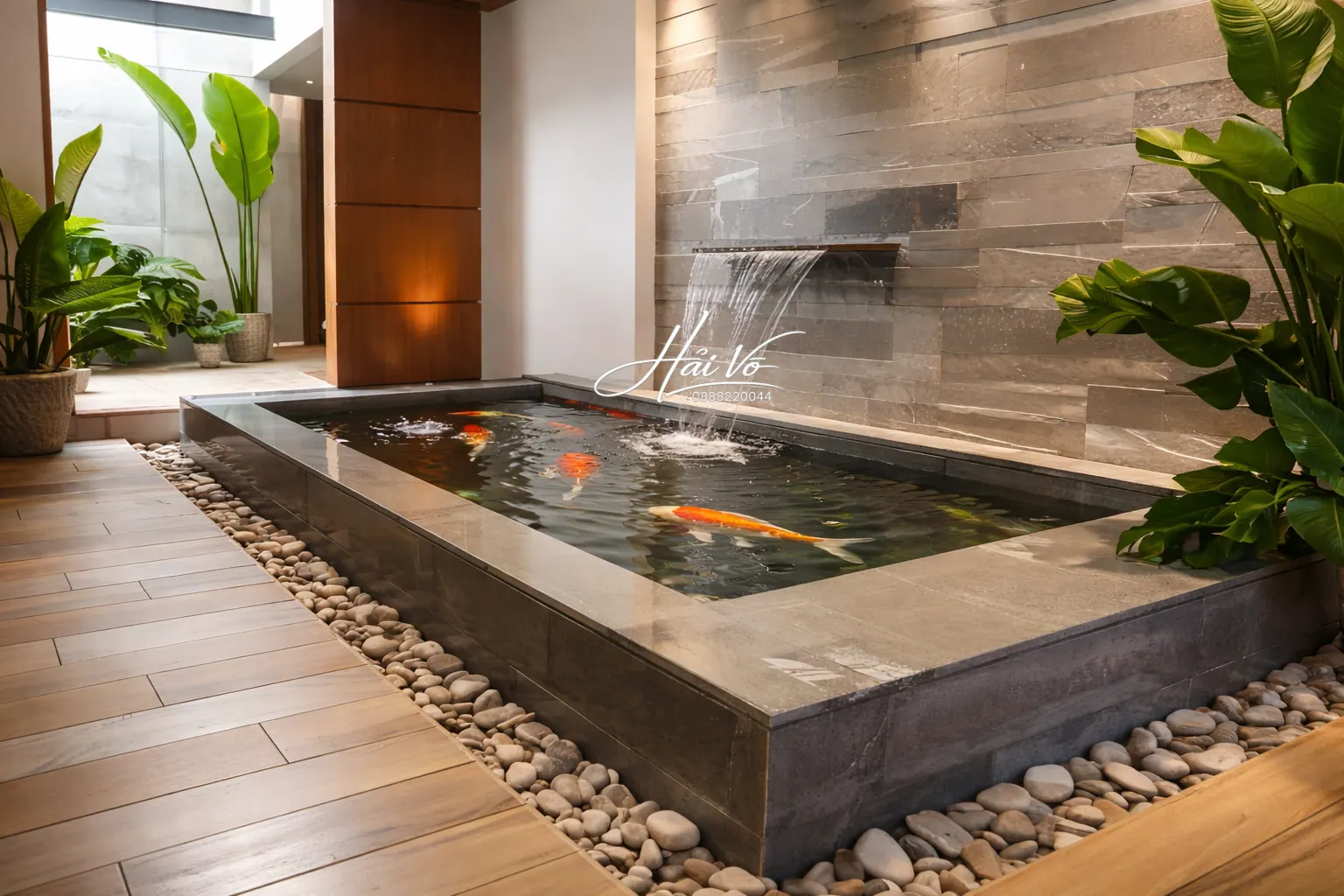 Hồ koi sân vườn hiện đại 21
