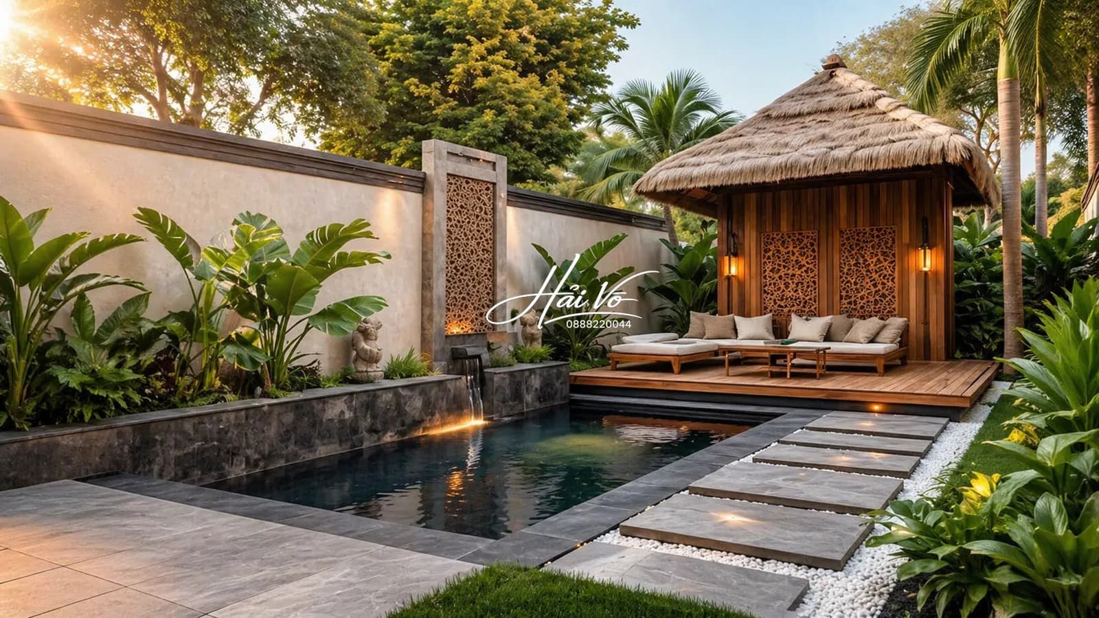 Hồ koi sân vườn hiện đại 25