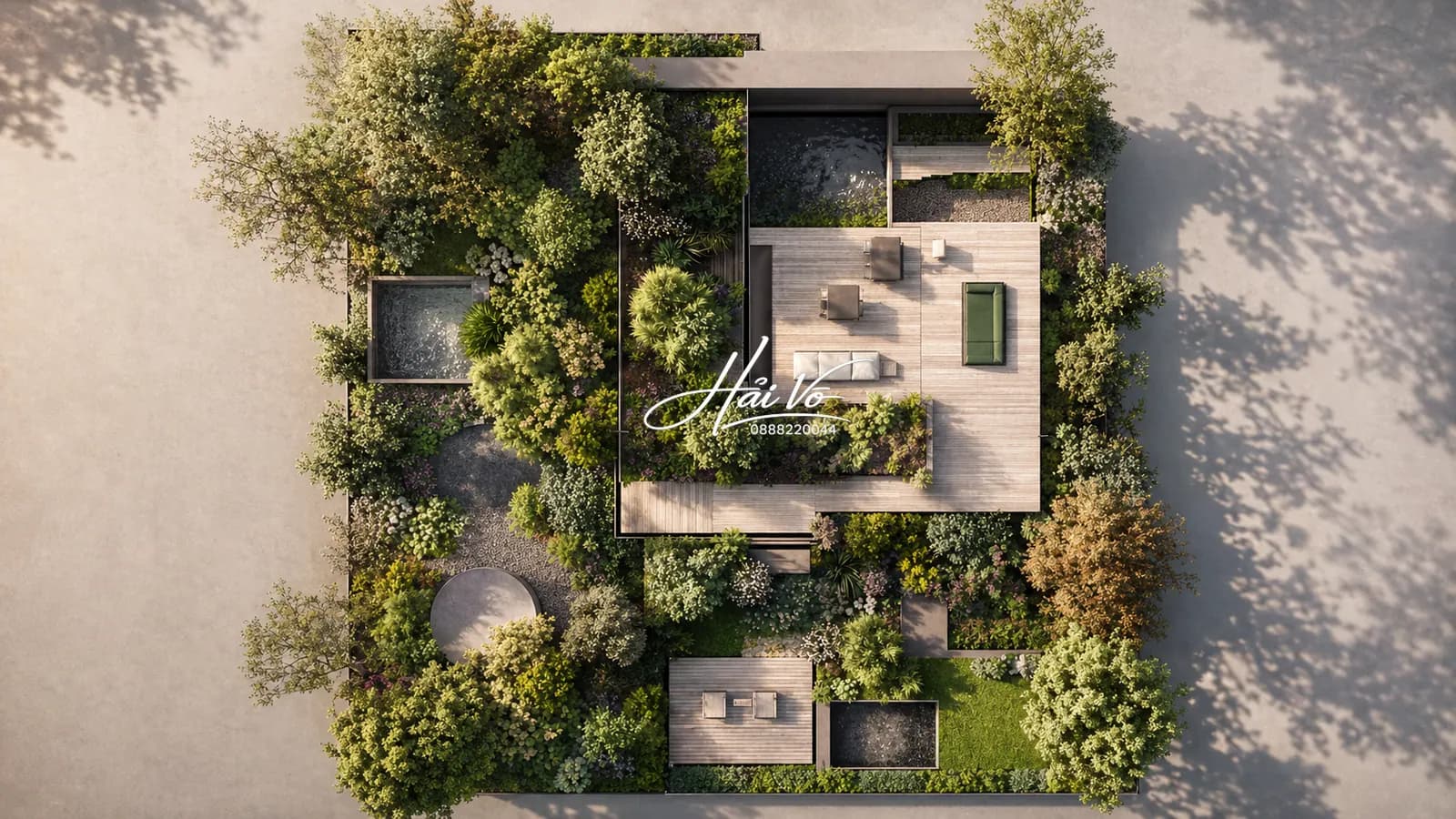 Hồ koi sân vườn hiện đại 34