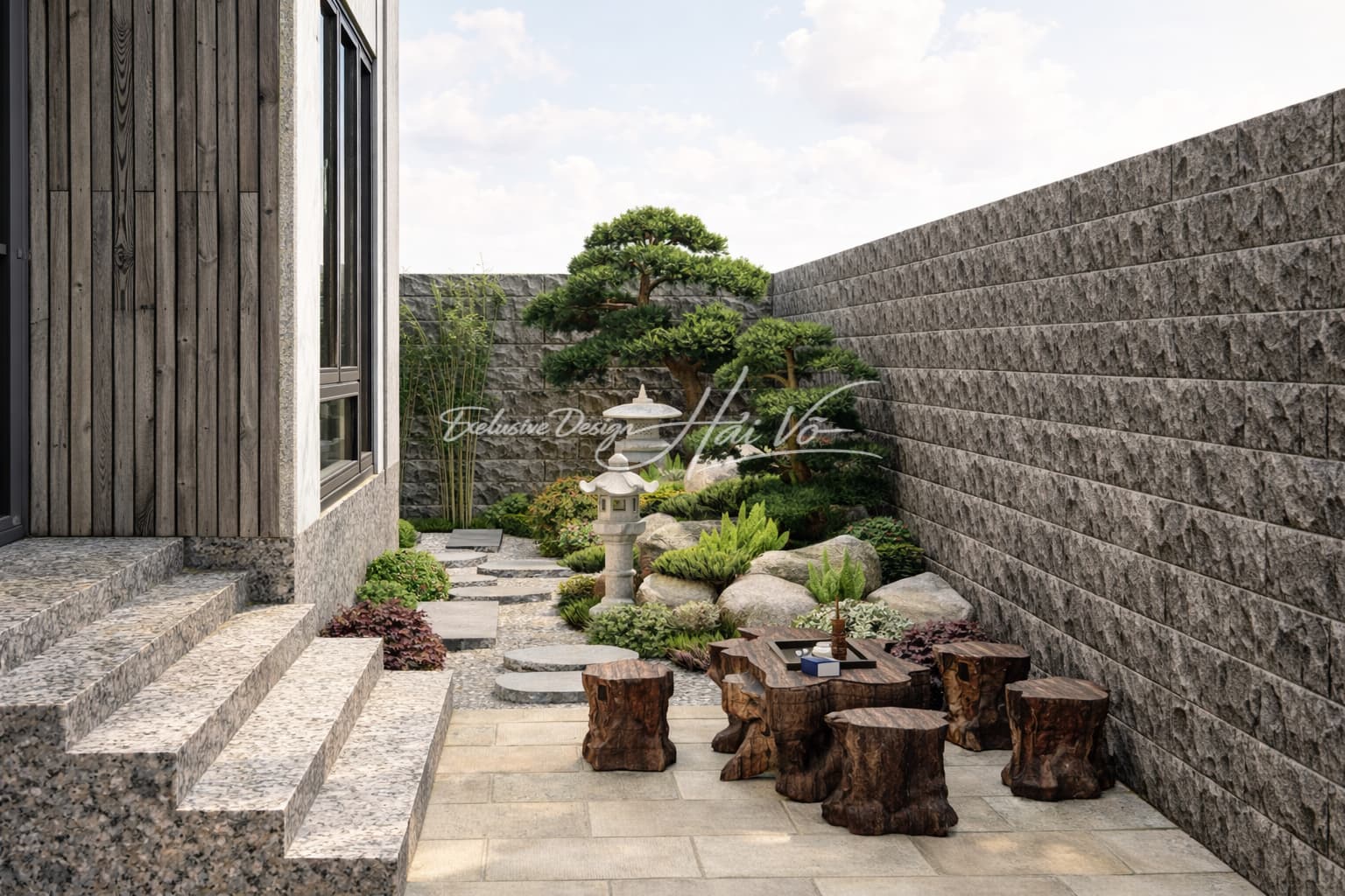 Sân vườn nhà Lan