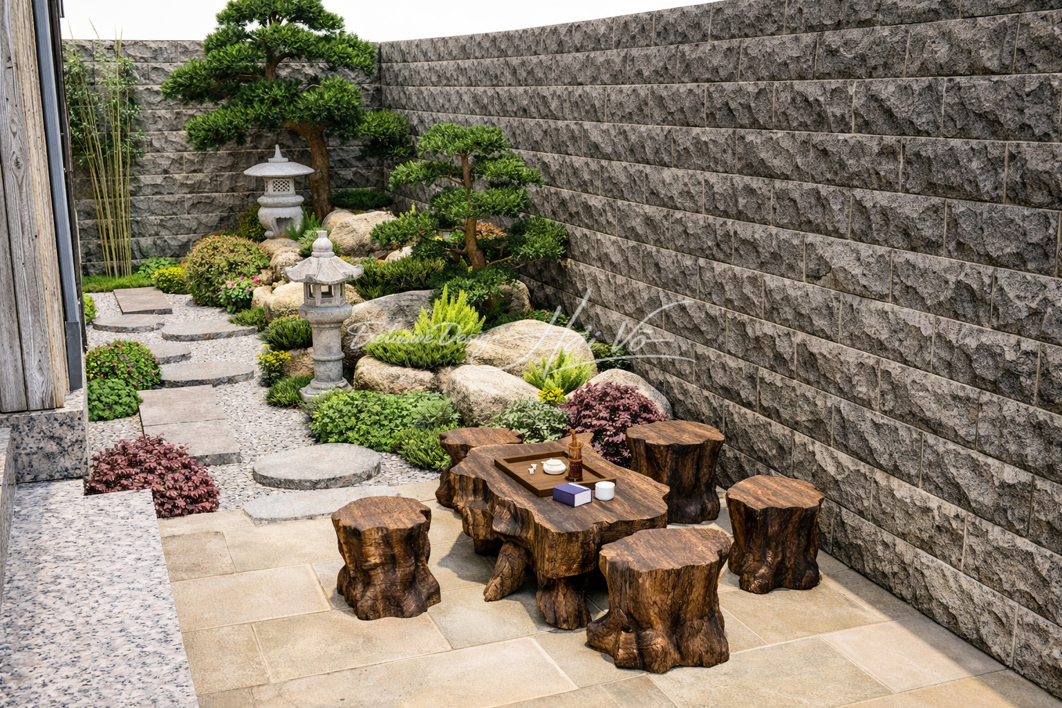 Sân vườn nhà Lan